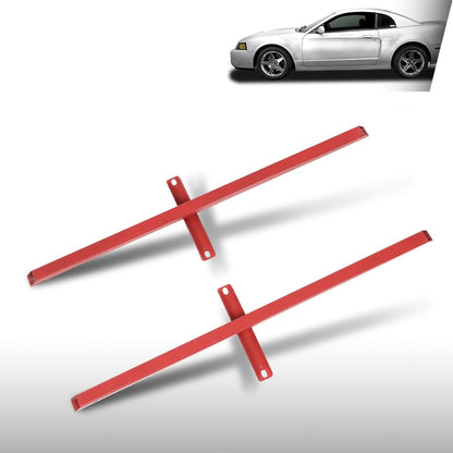 G-PLUS Subframe Connectors Control Arm Compatible with Ford Mustang 1979-2004 Fit Ford Cobras 1993-1998 (Not Fit 1999-2004 Cobras with IRS) Red