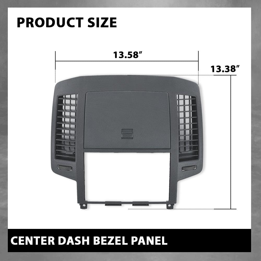 G-PLUS AC Center Dash Bezel Panel Vents Cubby Storage Compatible with Nissan Altima 2005-2006 Gray Dash Cover