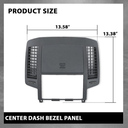 G-PLUS AC Center Dash Bezel Panel Vents Cubby Storage Compatible with Nissan Altima 2005-2006 Gray Dash Cover