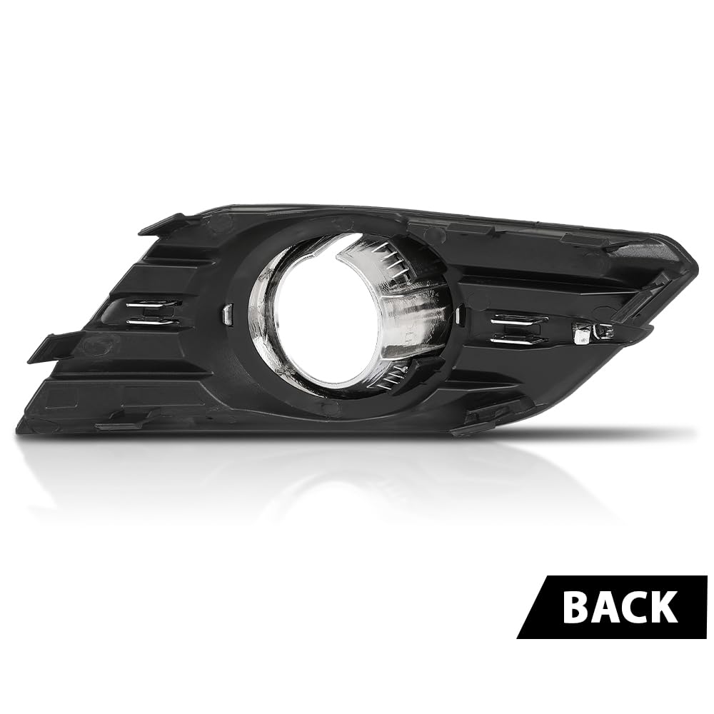 G-PLUS Front Left Driver Bumper Insert Fog Light Bezel Trim Compatible with Buick Encore 2013 2014 2015 2016 GM1038172, 95470236 Chrome Black