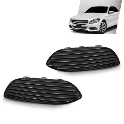 G-PLUS Fog Light Cover Grille Hole Left+Right Compatible with Benz W205 C300 C350e C400 2015-2017,Fit Benz W205 C43 C450 C63 AMG 2016-2017 2058851523