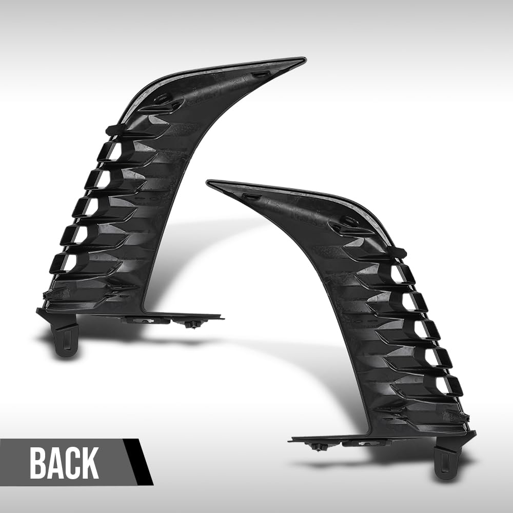 G-PLUS Front Bumper Side Trim Molding w/o Sensor Hole Pair Compatible with Toyota Camry SE 2025 TO1039285, 52712AQ020 Glossy Black