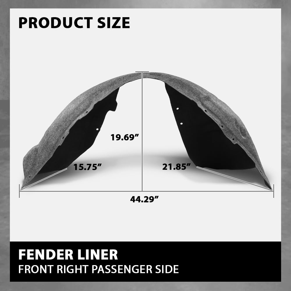 G-PLUS Front Right Fender Liner Inner, Compatible with Lincoln MKC 2015-2019, Passenger Side, EJ7Z16102A, EJ7Z16103B