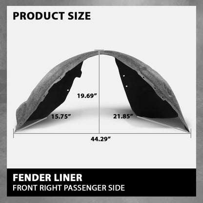 G-PLUS Front Right Fender Liner Inner, Compatible with Lincoln MKC 2015-2019, Passenger Side, EJ7Z16102A, EJ7Z16103B