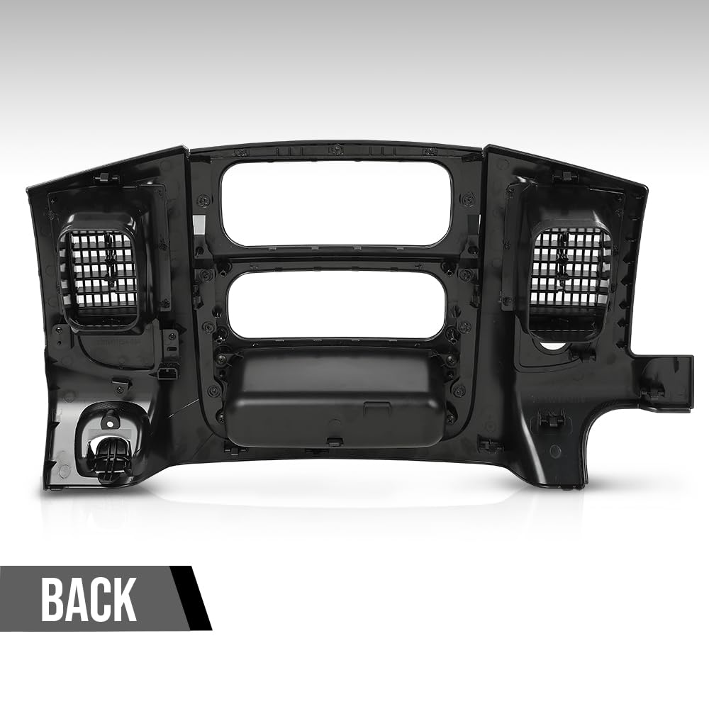 G-PLUS Center Dash Radio Bezel Trim Panel w/Storage Compatible with Dodge Ram 1500 2002-2005/ Fits Dodge Ram 2500 3500 2003-2005 Accessories Black Radio Frame