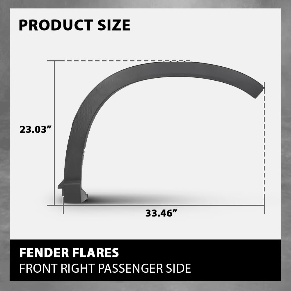 G-PLUS Front Right Fender Flare Compatible with Subaru Forester 2019 2020 2021 Wheel Arch Molding 91112SJ200, SU1291102