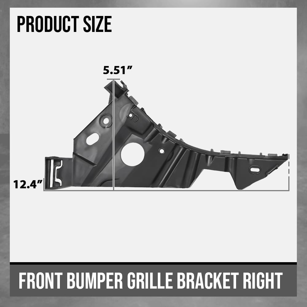 G-PLUS Front Right Bumper Grille-Side Bracket Compatible with Buick LaCrosse 2010 2011 2012 2013 22782286, 20909986, 22769416 Black
