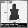 G-PLUS Rear Engine Undercover Splash Shield Baffle Guard W/O Pad, Compatible with Porsche Cayenne 2011-2018, 958-504-231-00, 95850423100, 958 504 231 00