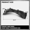 G-PLUS Front Right Side Fender Inner Liner Compatible with Toyota Camry 2018-2020 Black 5387506280