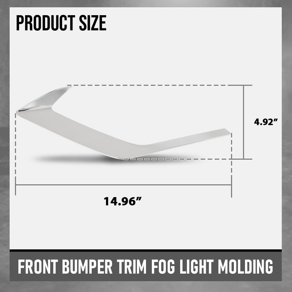 G-PLUS Front Bumper LH+RH Trim Fog Light Molding Compatible with Volvo S60 V60 2019 2020 2021 2022 31455511, 31455512 Silver