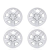 G-PLUS 4pcs Hubcap Wheel Skins, 17” Hubcap Wheel Replacement Covers Compatible with Toyota RAV4 2006-2011, Toyota RAV4 2012 (Gasoline)