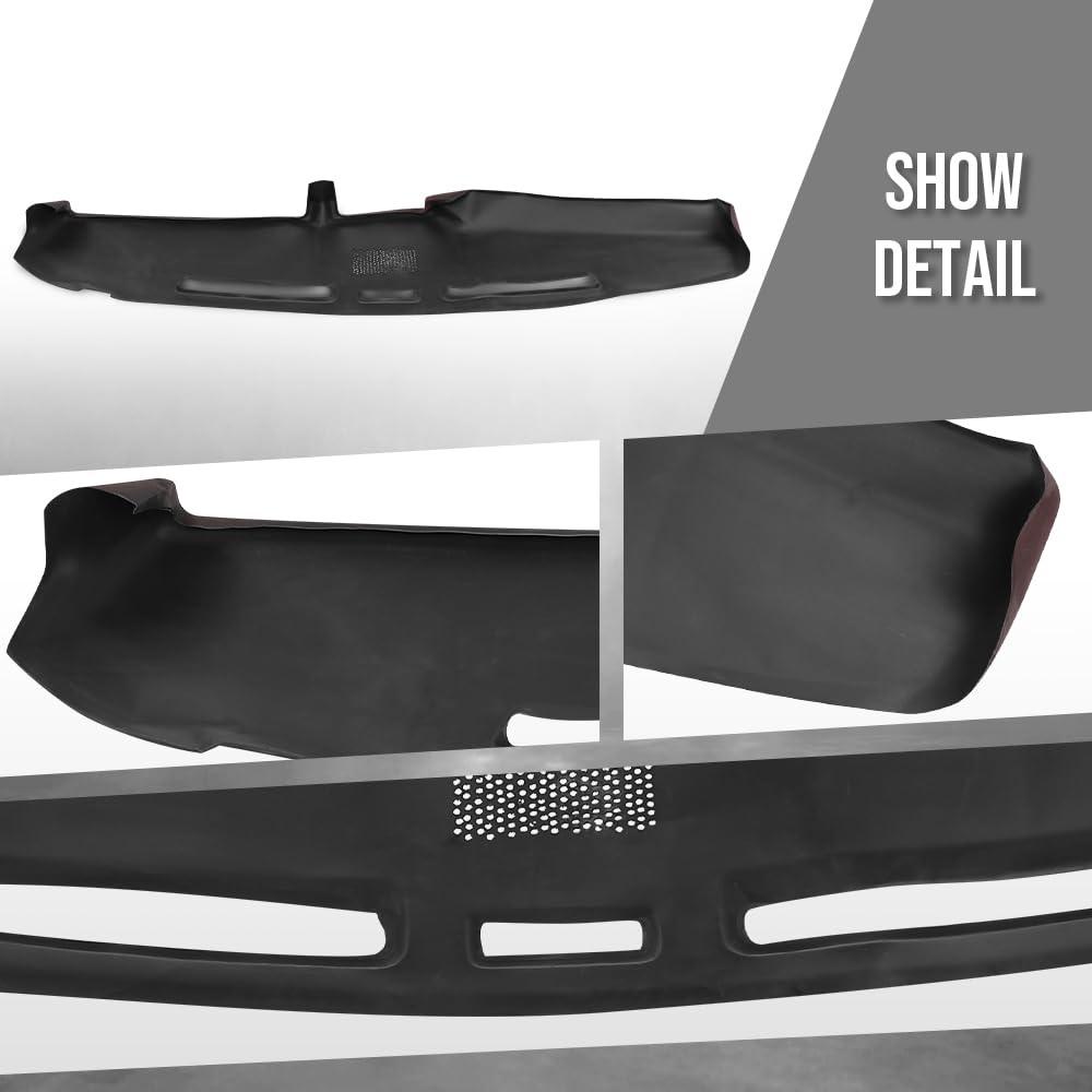 G-PLUS Dash Cover Panel Compatible with Ford F100 F150 F250 F350 Bronco 1980 1981 1982 1983 1984 1985 1986 Red