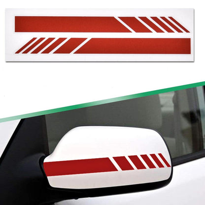 G-PLUS Rearview Mirror Carbon Fiber 5D Sticker Vinyl Stripe Decal Compatible with Car Accessories,2Pcs/Set (Red)