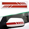 G-PLUS 2Pcs/Set Silver Rearview Mirror Carbon Fiber 5D Sticker Vinyl Stripe Decal Compatible with Car Accessories