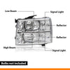 G-PLUS Headlights Assembly Fit Chevy Silverado 1500 2007-2013/Fit Silverado 2500 3500 & HD 2007-2014,NOT 07 Old Body Classic,Clear Lens Chrome Housing Clear ReflectorBumper Headlamps,faros delanteros