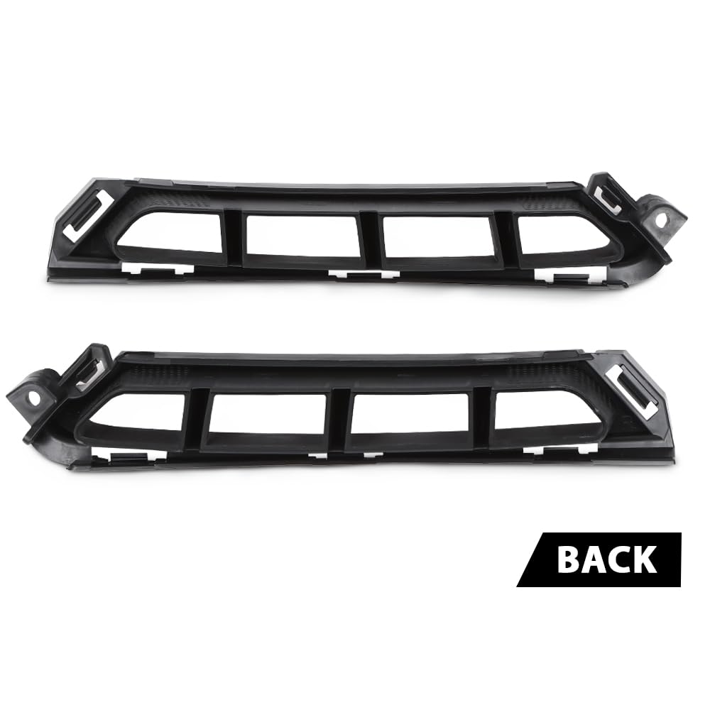 G-PLUS Front Bumper Air Curtain Grille Grill Compatible with Hyundai Elantra 2019-2020 86562F2AA0, 86561F2AA0 ‎Black Left & Right Pair