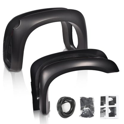 G-PLUS Fender Flares Compatible with Dodge Dakota Crew Cab Pickup 2005-2011 Wheel Opening Molding Arch Trim 4PCS Black