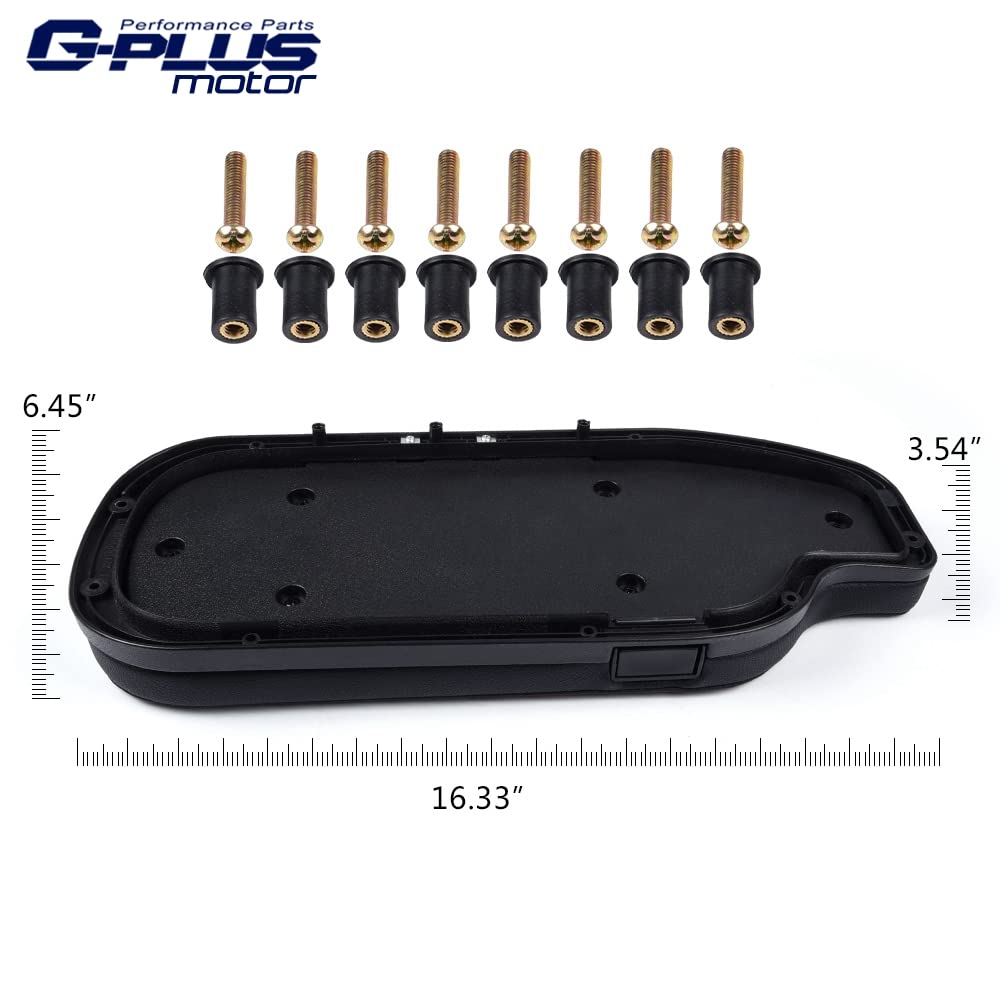 G-PLUS Open Arm Rest - Black PVC Leather w/Red Stitching Compatible with Toyota 86 /for Scion FR-S PZ435-10340-00 PZ4351034000