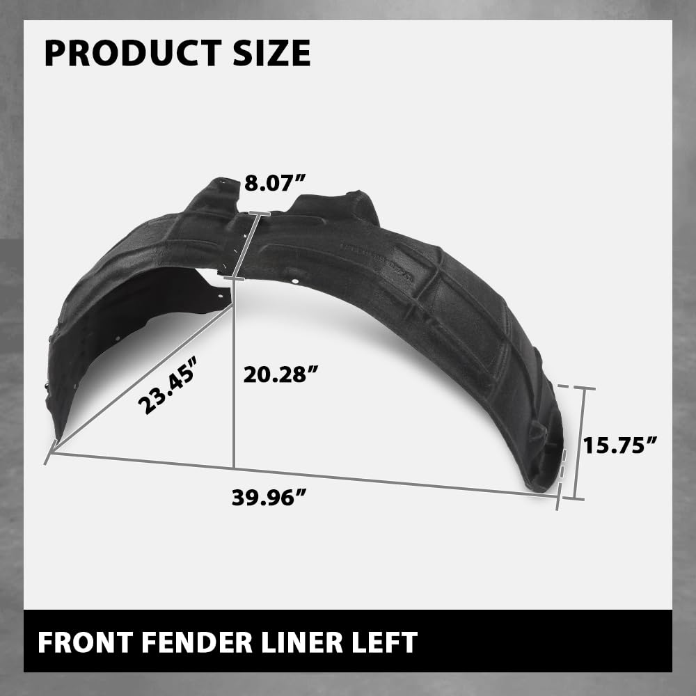 G-PLUS Front Left Fender Liner Inner, Compatible with Audi Q5 2018-2023/ Q5 Sportback 2021-2022, Fit Audi SQ5/ SQ5 Sportback 2021-2022, Driver Side, AU1248144, 80A821171E