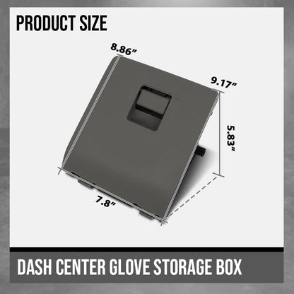 G-PLUS Dash Knee Center Glove Storage Box Cubby Compatible with Ford F250 F350 Super Duty 2005-2007 Dark Gray
