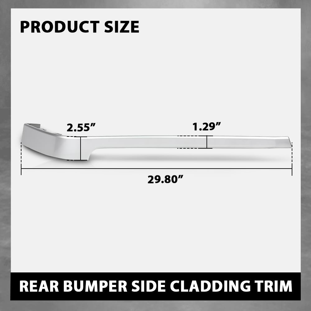 G-PLUS Rear Bumper Side Cladding Silver Trim Left & Right Compatible with Range Rover 2013-2022