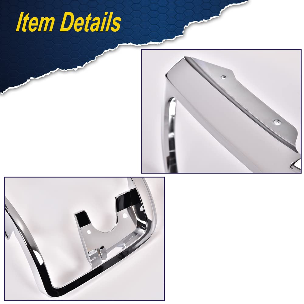 G-PLUS Grille Headlight Door Bezel Chrome Set Compatible with 1992-1996 Bronco/1992-1997 Ford F150 F250 F350 Grille Trim Door Right Passenger & Left Driver Side 2pcs