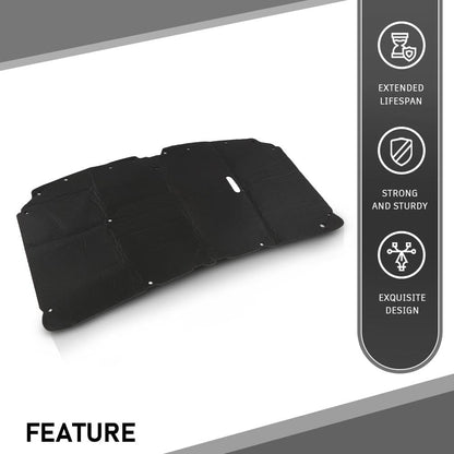 G-PLUS Hood Insulation Pad Heat Shield w/Clips Compatible with Ford F250 F350 F450 Super Duty 1999-2007/Fit Ford Excursion 2000-2007 Black Heat Blanket