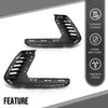 G-PLUS Pair Front Bumper Fog Lamp Cap Cover Compatible with Hyundai Elantra Sedan 2017-2018 86563F2000, 86564F2000 Black
