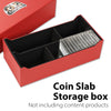 G-PLUS Red Coin Slabs Storage Box Intercept Shield Fit for 50 Certified Coins Holders