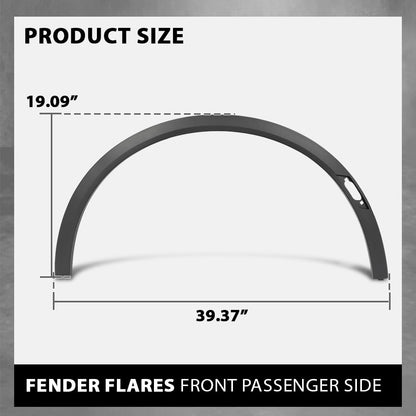 G-PLUS Fender Flares Front Passenger Right Side Compatible with Cadillac XT5 2017-2024 84096070, GM1291263 Black