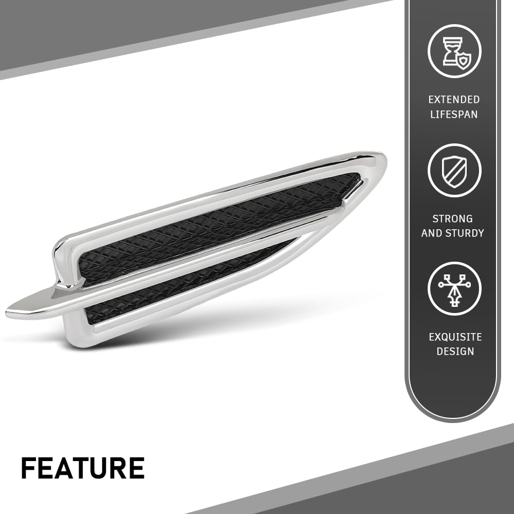 G-PLUS Right Fender Vent Insert Chrome Molding Trim, Compatible with Ford Escape 2013-2015, Passenger Side, FO1267100, CJ5Z16228AB