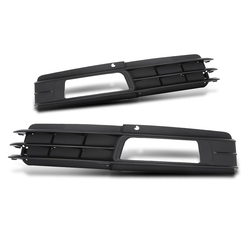 G-PLUS Fog Light Mesh Grille Pair Left and Right Compatible with Audi A6 C6 Avant 2008 2009 2010 2011 4F0807681P, 4F0807682P Black