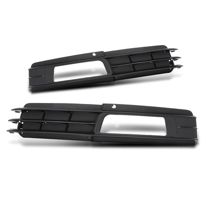 G-PLUS Fog Light Mesh Grille Pair Left and Right Compatible with Audi A6 C6 Avant 2008 2009 2010 2011 4F0807681P, 4F0807682P Black