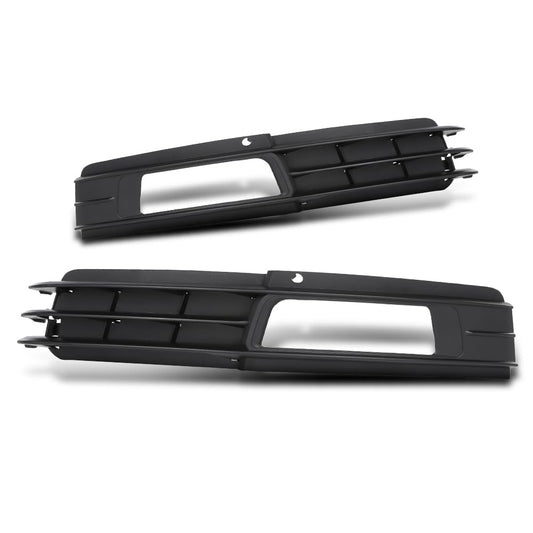 G-PLUS Fog Light Mesh Grille Pair Left and Right Compatible with Audi A6 C6 Avant 2008 2009 2010 2011 4F0807681P, 4F0807682P Black
