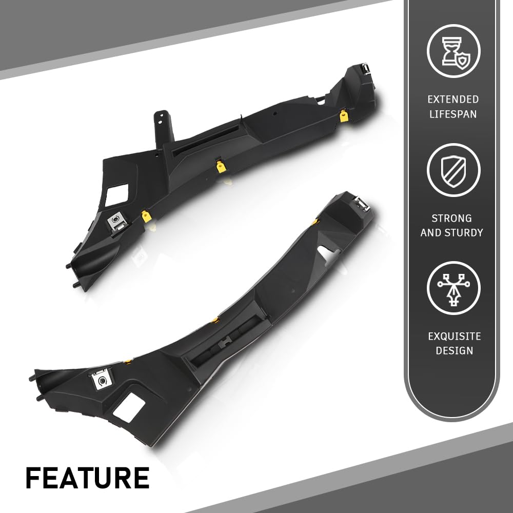 G-PLUS Front Bumper Mount Bracket Support Holder Compatible with Jaguar XJ 2010 2011 2012 2013 2014 2015 2016 2017 2018 2019 Black
