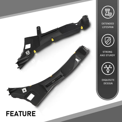 G-PLUS Front Bumper Mount Bracket Support Holder Compatible with Jaguar XJ 2010 2011 2012 2013 2014 2015 2016 2017 2018 2019 Black