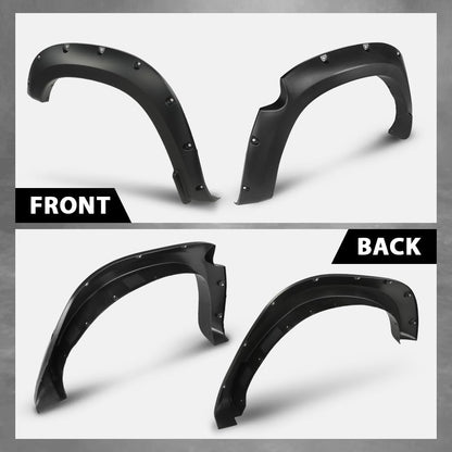 G-PLUS Pocket Riveted Fender Flares Compatible with Dodge Ram 1500 2WD/4WD 2019 2020 2021 2022 2023, NOT Fit Rebel Models (Smooth)