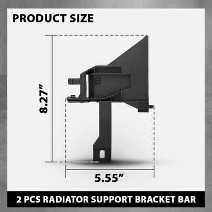 G-PLUS 2PCS Radiator Support Bracket Bar Compatible with Benz CLA250 CLA45 AMG 2014-2018, Fit Benz GLA250 GLA45 AMG 2.0L 2015-2017 2466210134, 2466210234 Black PP