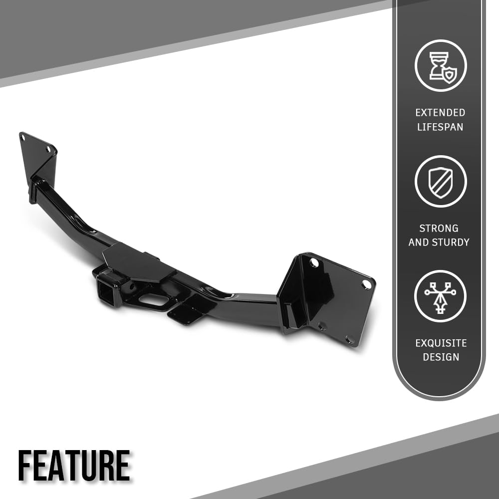 G-PLUS 4500 lbs Class 3 2" Trailer Tow Hitch Compatible with Chevy Blazer 2019-2023 Fit GMC Acadia 2017-2023 Black