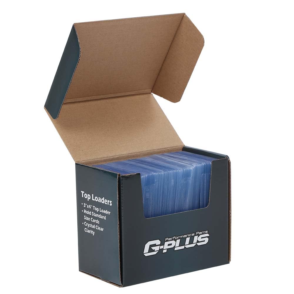 G-PLUS 200 Counts 3"X4" Card Sleeves - Baseball Protectors, Hard Plastic Sportcards Football Game Holder, Collecting Trading Sleeves, Clear Regular Top Loads for Cards 1.5MM