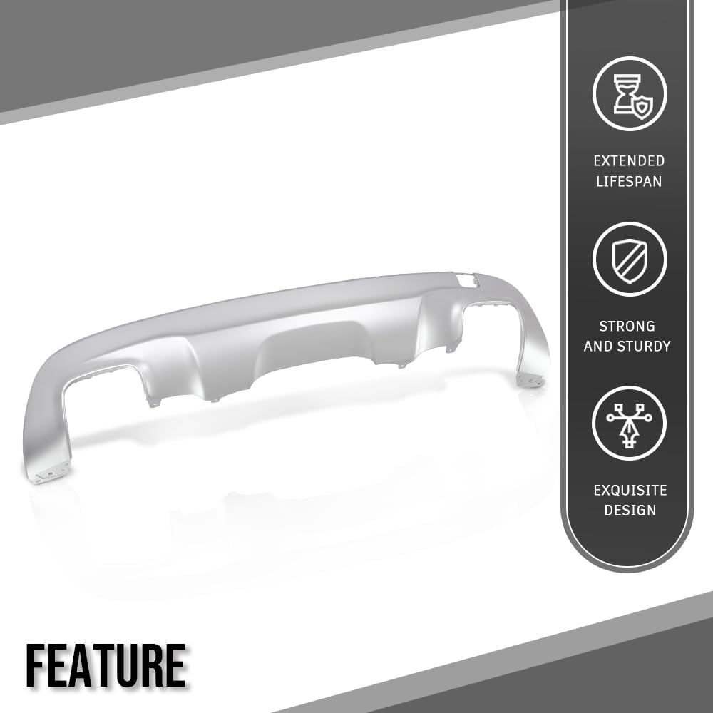 G-PLUS Rear Lower Bumper Valance Panel Compatible with Benz GLA250 (submodel: 4Matic, Base) 2015 2016 2017, Not Fit Models With AMG Style Bumper 1568850925 Silver