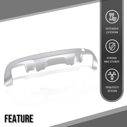 G-PLUS Rear Lower Bumper Valance Panel Compatible with Benz GLA250 (submodel: 4Matic, Base) 2015 2016 2017, Not Fit Models With AMG Style Bumper 1568850925 Silver
