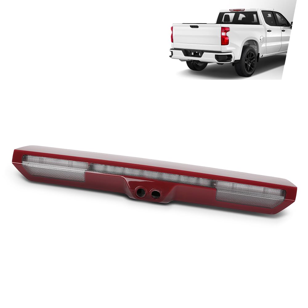 G-PLUS Red High Mounted Stop Lamp 3rd Brake Light Compatible with Chevy Silverado/GMC Sierra 1500 2500HD 3500HD 2021 2022 2023 84929552