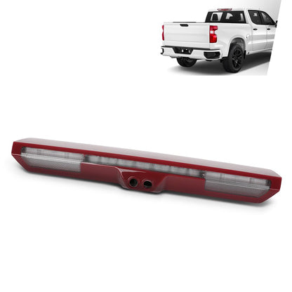 G-PLUS Red High Mounted Stop Lamp 3rd Brake Light Compatible with Chevy Silverado/GMC Sierra 1500 2500HD 3500HD 2021 2022 2023 84929552