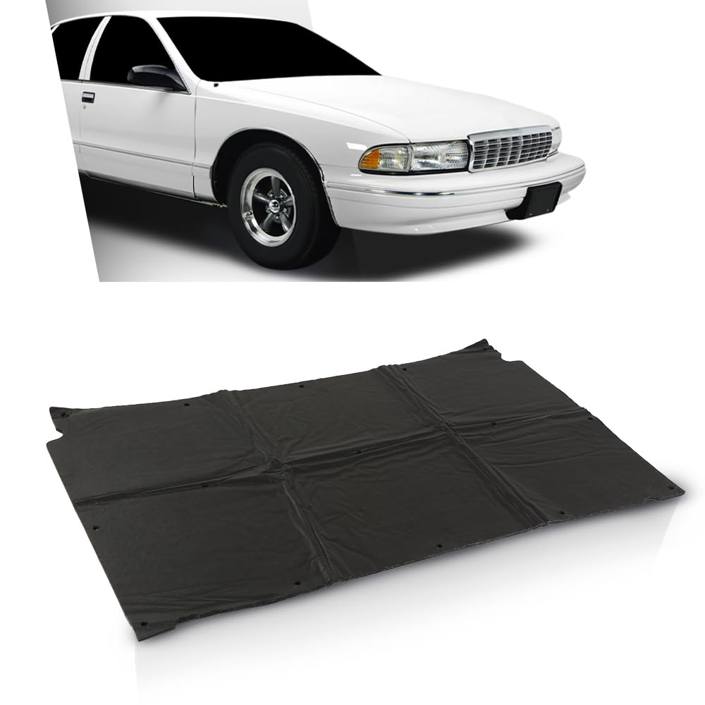 G-PLUS Hood Insulation Pad 1/2" Compatible with Chevy Caprice Impala 1991-1996 Black