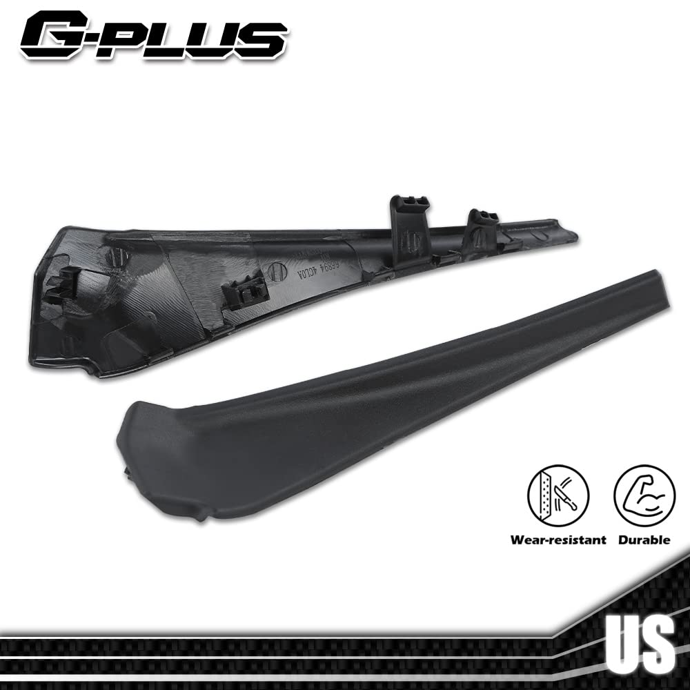 G-PLUS 2pcs Front Windshield Wiper Side Cowl Extension Cover Compatible with 2014-2020 Nissan Rogue