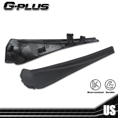 G-PLUS 2pcs Front Windshield Wiper Side Cowl Extension Cover Compatible with 2014-2020 Nissan Rogue