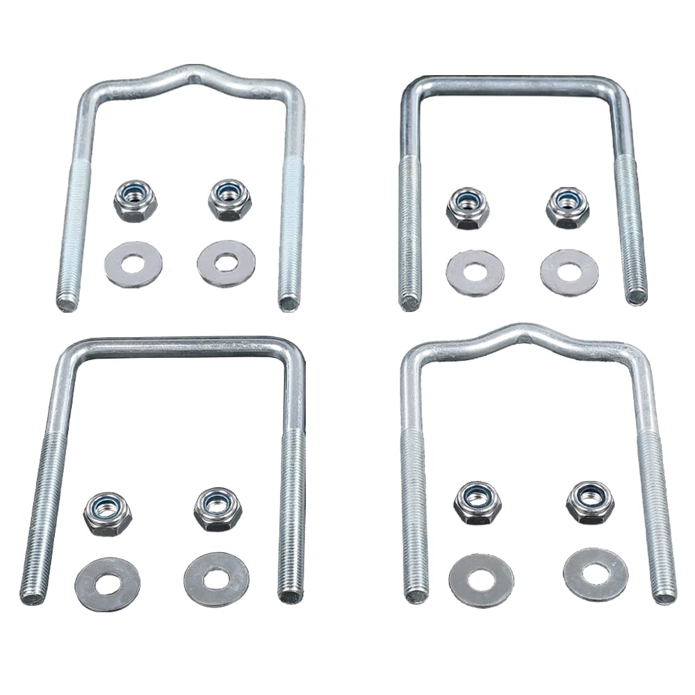 G-PLUS Boat Trailer Galvanized Universal Guide Pole and Post Mounting U Bolt Kit Boat Trailer Guides