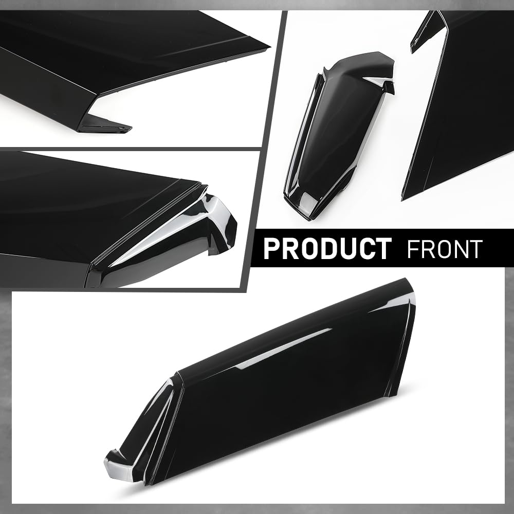 G-PLUS Rear Outside D Pillar Finish Molding Trim Compatible with Range Rover L405 2013-2021 2pcs Glossy Black