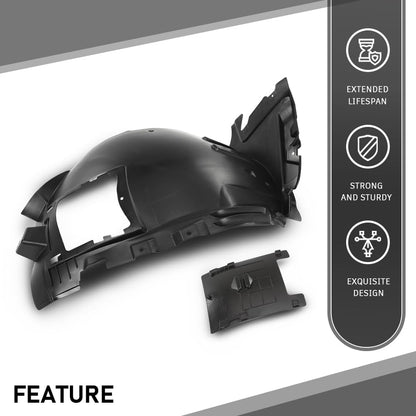 G-PLUS Front Passenger Side Forward Fender Liner Fit Benz GLE300d 2016,Fit Benz GLE350/GLE400 2016-2019,Fit GLE43/GLE450 AMG 2016-2019,Fit GLE550/GLE550e 2016-2018 1668802905, MB1249187